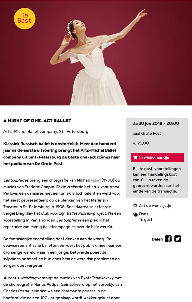 Page Internet. Oostende. A Night of One-Act Ballet. 2018-06-30